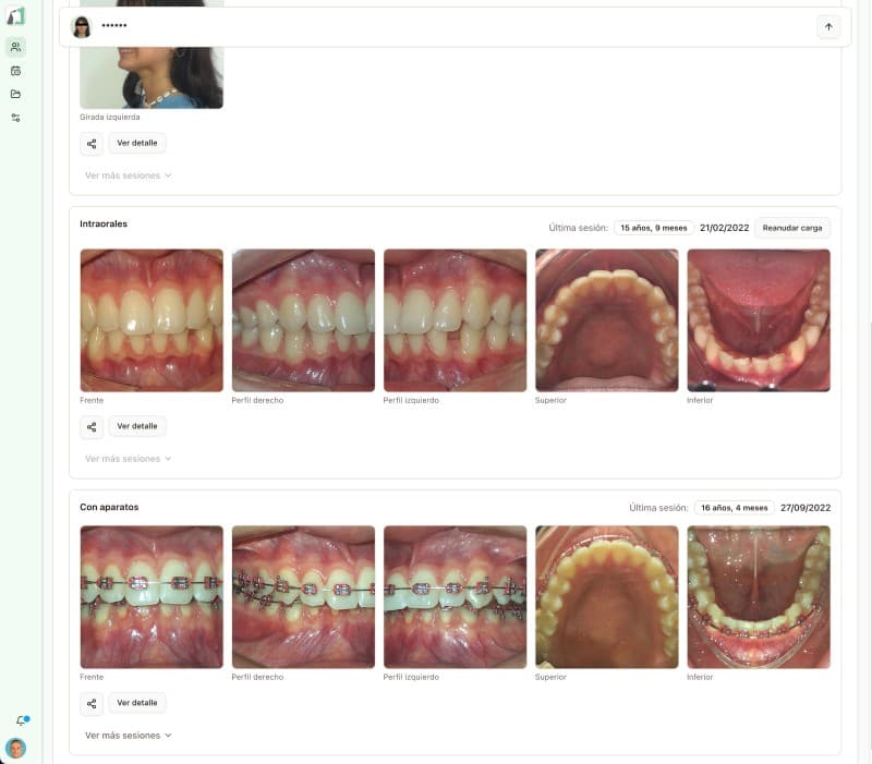 Vista general del seguimiento clínico en Dentario